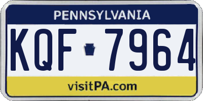 PA license plate KQF7964