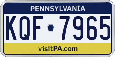PA license plate KQF7965