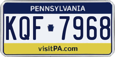 PA license plate KQF7968
