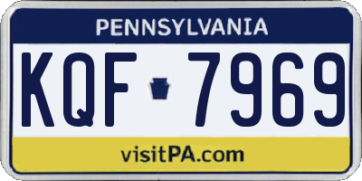 PA license plate KQF7969
