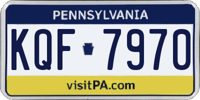 PA license plate KQF7970