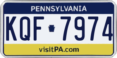 PA license plate KQF7974