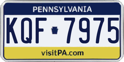 PA license plate KQF7975