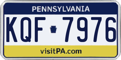 PA license plate KQF7976