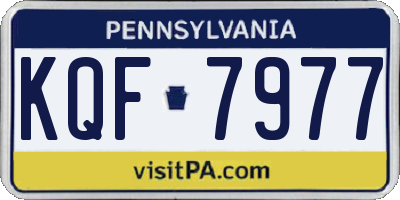 PA license plate KQF7977