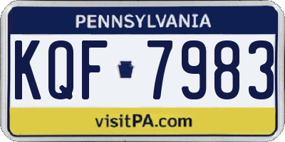 PA license plate KQF7983
