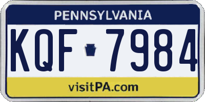PA license plate KQF7984