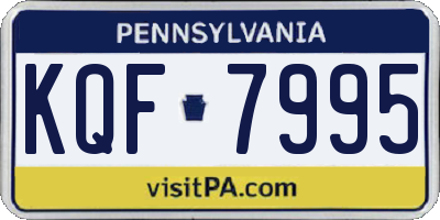 PA license plate KQF7995