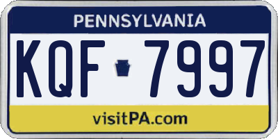PA license plate KQF7997
