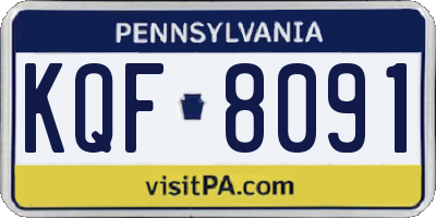 PA license plate KQF8091