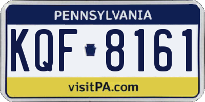 PA license plate KQF8161