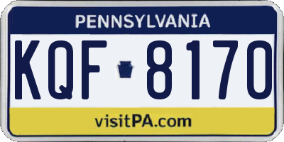PA license plate KQF8170
