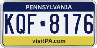 PA license plate KQF8176