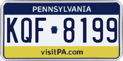 PA license plate KQF8199