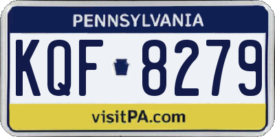 PA license plate KQF8279