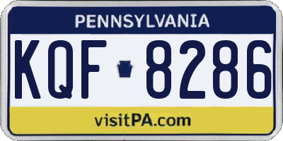 PA license plate KQF8286