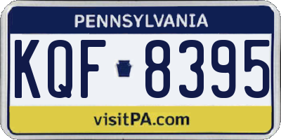 PA license plate KQF8395