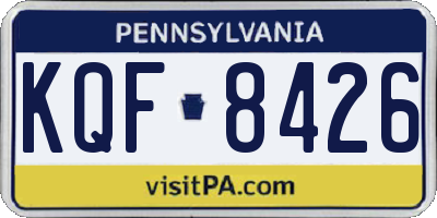 PA license plate KQF8426
