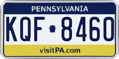 PA license plate KQF8460