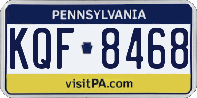 PA license plate KQF8468