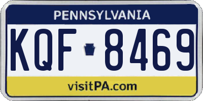 PA license plate KQF8469