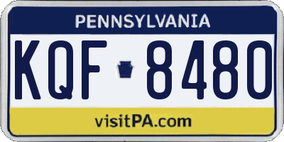 PA license plate KQF8480