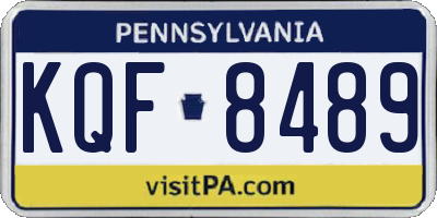 PA license plate KQF8489