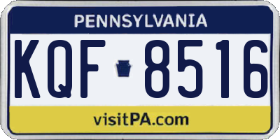 PA license plate KQF8516