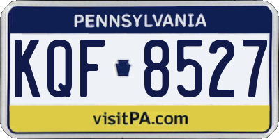 PA license plate KQF8527