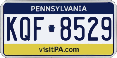 PA license plate KQF8529