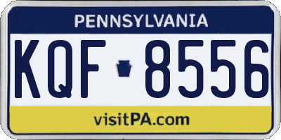 PA license plate KQF8556