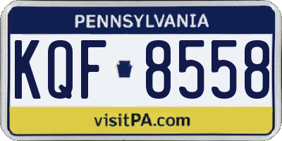PA license plate KQF8558