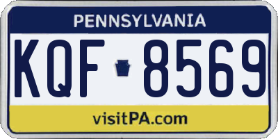 PA license plate KQF8569
