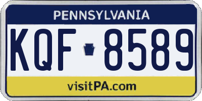 PA license plate KQF8589