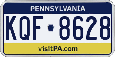 PA license plate KQF8628