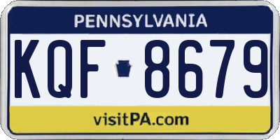 PA license plate KQF8679
