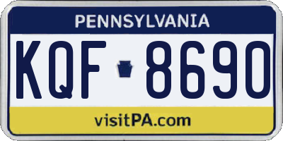 PA license plate KQF8690