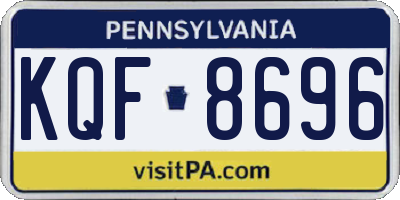 PA license plate KQF8696