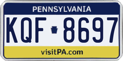 PA license plate KQF8697