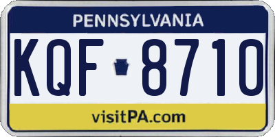 PA license plate KQF8710