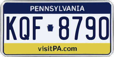 PA license plate KQF8790