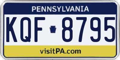 PA license plate KQF8795
