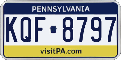PA license plate KQF8797
