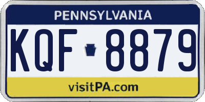PA license plate KQF8879
