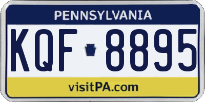 PA license plate KQF8895
