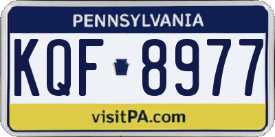 PA license plate KQF8977