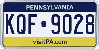 PA license plate KQF9028