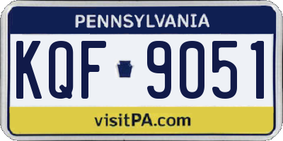PA license plate KQF9051