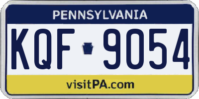 PA license plate KQF9054