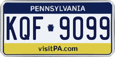 PA license plate KQF9099